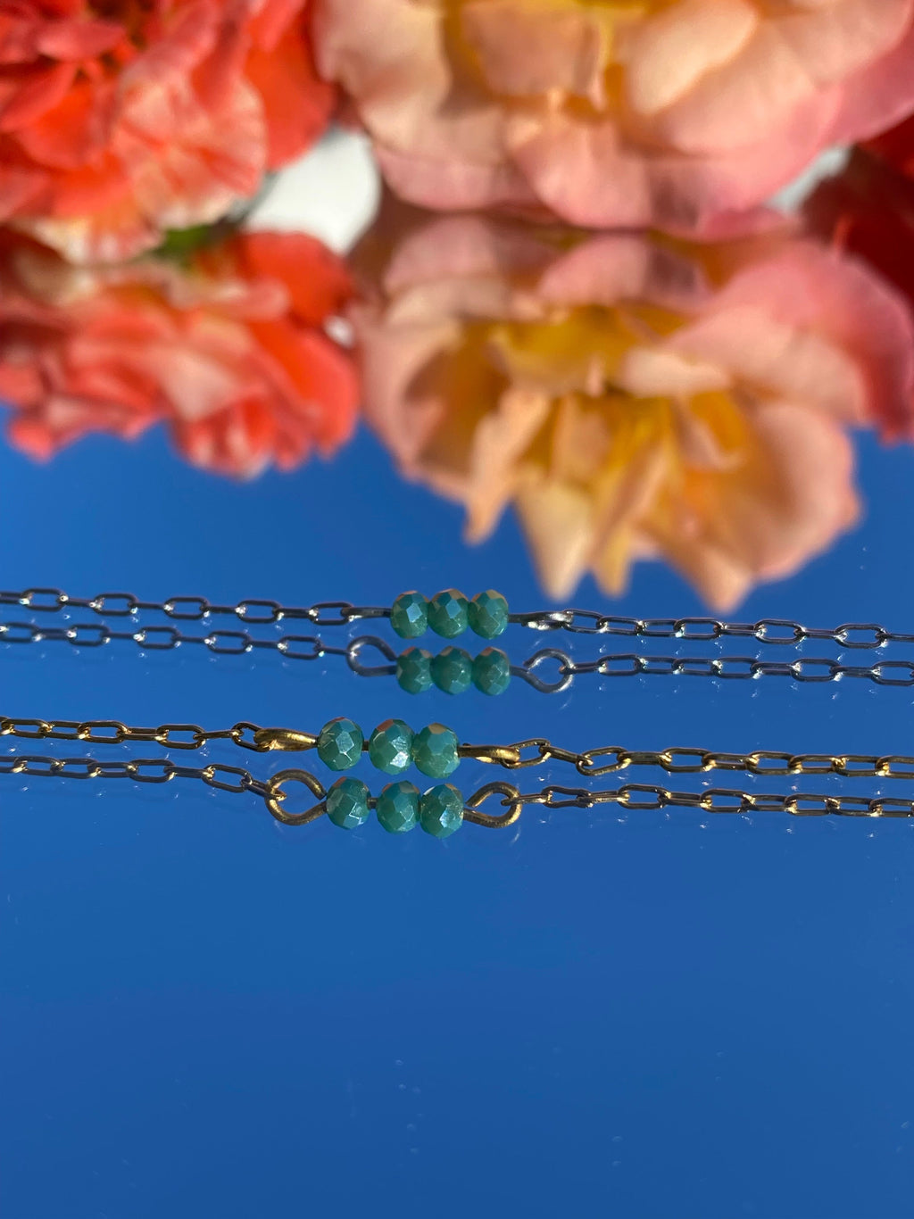 Bracelet ELAYA, coloré, bleu, doré, argent