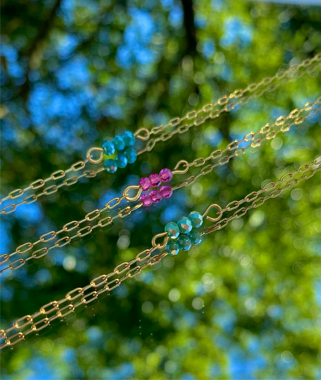 Bracelet ELAYA, coloré, doré